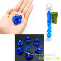 Bescon Mini Translucent Polyhedral RPG Dice Set 10MM, Small RPG Dice Set D4-D20 in Tube Packaging, Assorted Colored of 42pcs
